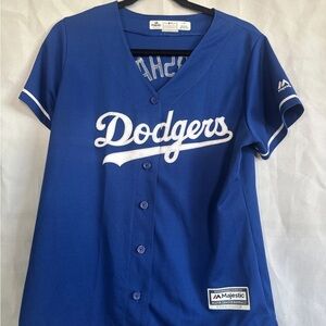 Majestic Blue Short Sleeve Buttoned Jersey